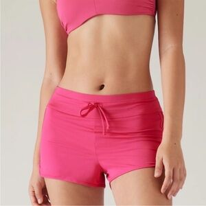 NWT Athleta Swim Short Surge Tulip Pink Large